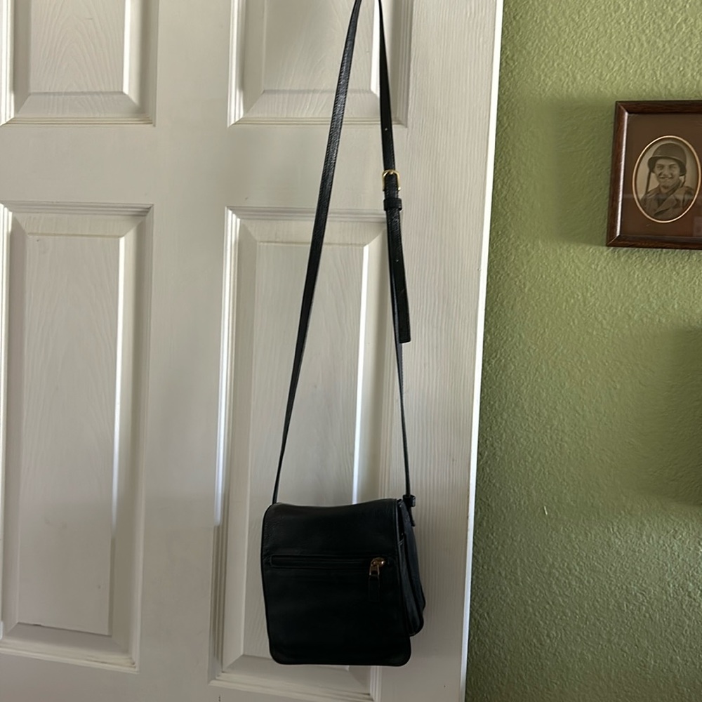 Black leather purse